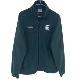 Green Columbia Sportswear Michigan State Spartans Fleece Jacket‎ Small MSU NCAA